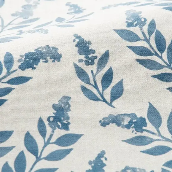 Floral Cushion Cover - Indigo, Cotton