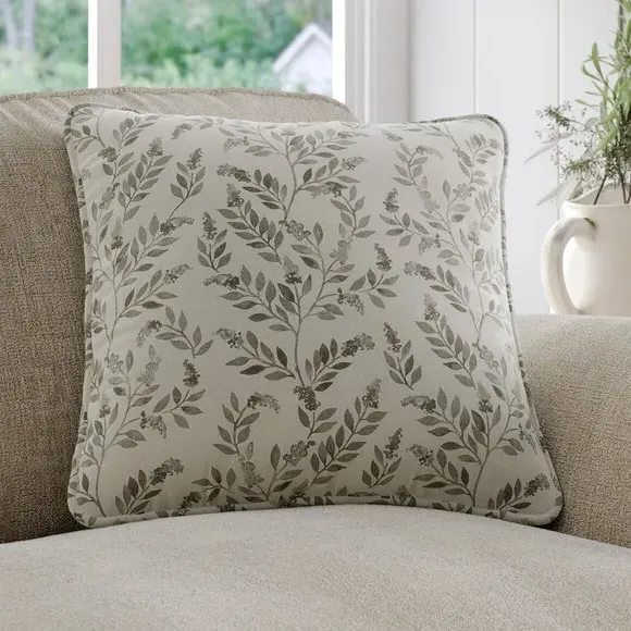 Floral Cushion Cover - Slate, Cotton