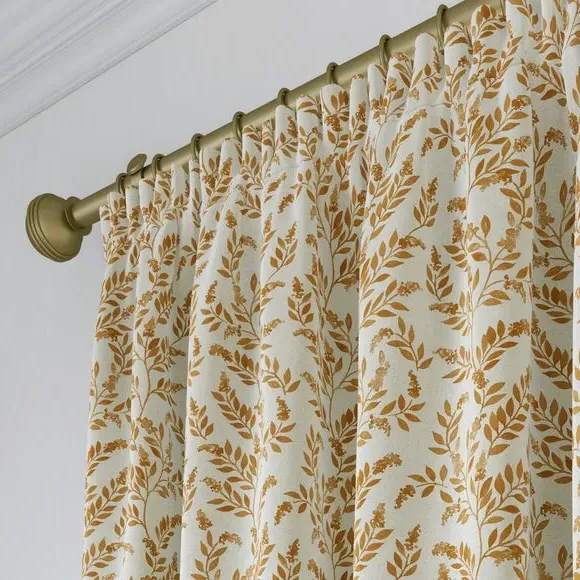 Made to Measure Curtains Floral - Ginger, Cotton