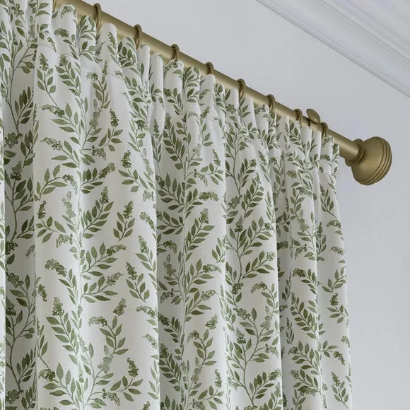 Made to Measure Curtains Floral - Sage, Cotton