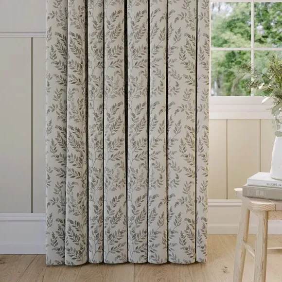 Made to Measure Curtains Floral - Slate, Cotton