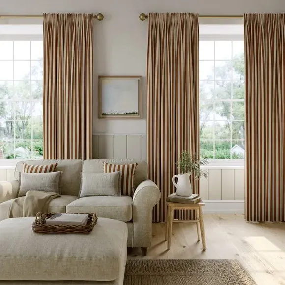 Made to Measure Curtains - Ginger, Cotton