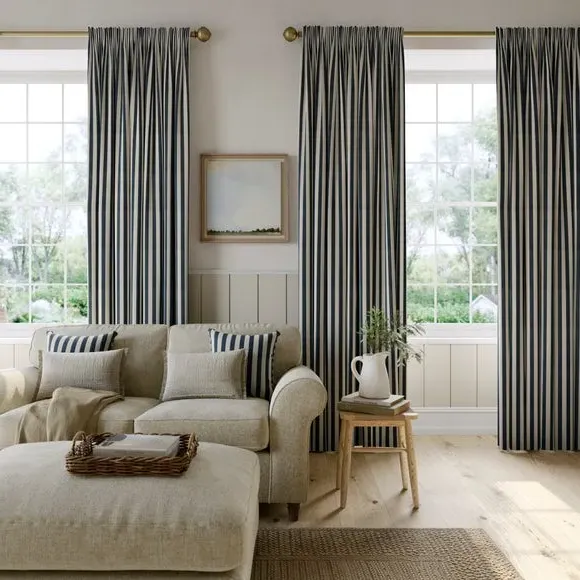 Made to Measure Curtains - Indigo, Cotton