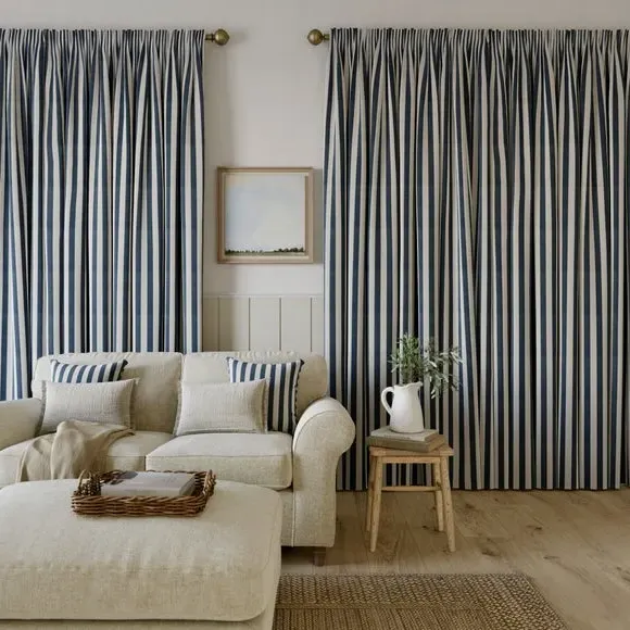 Made to Measure Curtains - Indigo, Cotton
