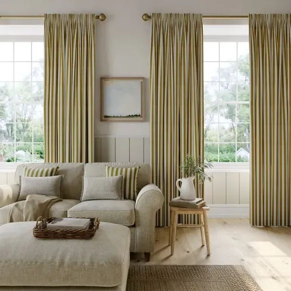 Made to Measure Curtains - Ochre, Cotton
