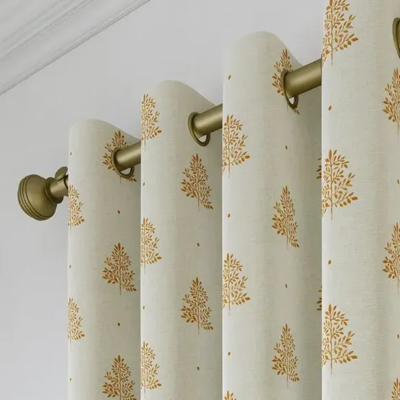 Made to Measure Curtains Tree Print - Ginger, Cotton