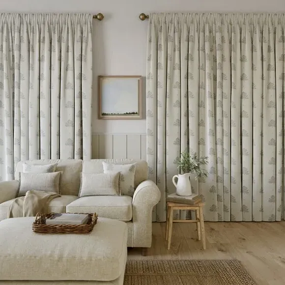 Made to Measure Curtains Tree Print - Slate, Cotton