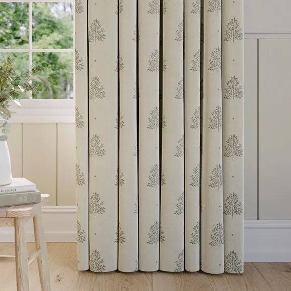 Made to Measure Curtains Tree Print - Slate, Cotton