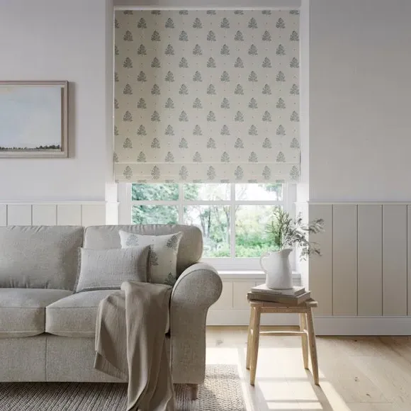 Made to Measure Roman Blind - Indigo, Cotton