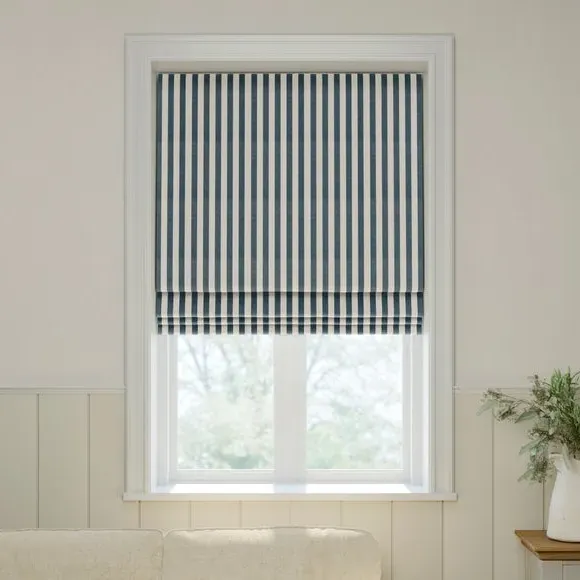 Made to Measure Roman Blind - Indigo, Cotton