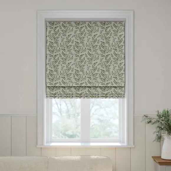 Made to Measure Roman Blind - Sage, Cotton