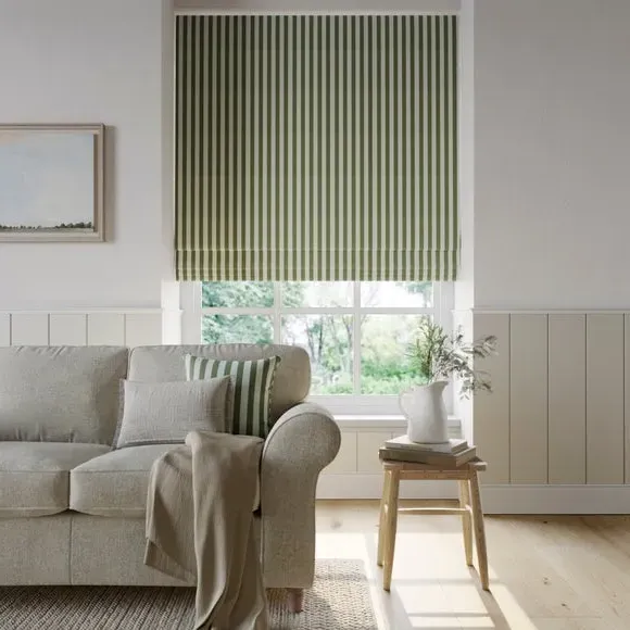 Made to Measure Roman Blind - Sage, Cotton