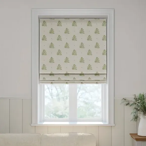Made to Measure Roman Blind - Sage, Cotton