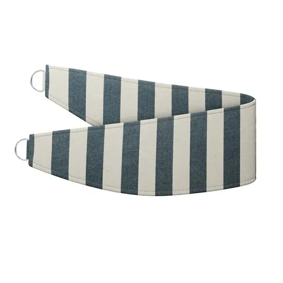 Striped Curtain Tieback - Indigo, Cotton