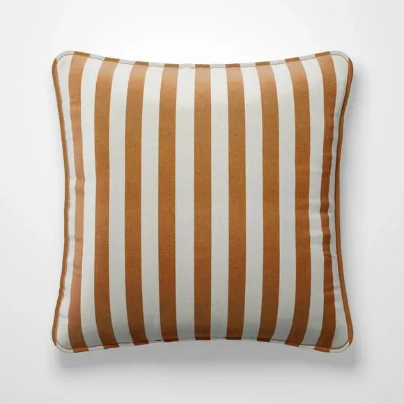 Striped Cushion Cover - Ginger, Cotton