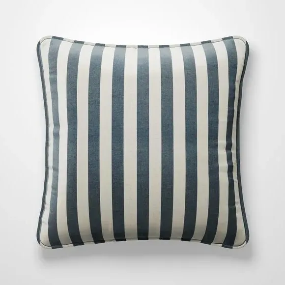 Striped Cushion Cover - Indigo, Cotton