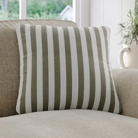 Striped Cushion Cover - Slate, Cotton