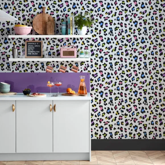 Animal Print Wallpaper - Multicolor, Removable image
