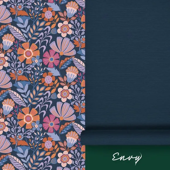 Floral Wallpaper Removable - Blue, Paper