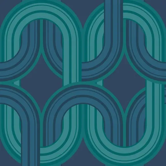 Geometric Wallpaper Removable - Blue, Paper
