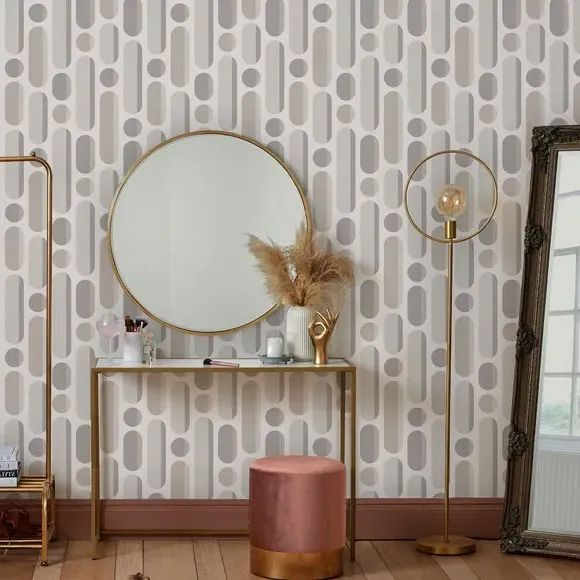 Geometric Wallpaper Removable - Natural