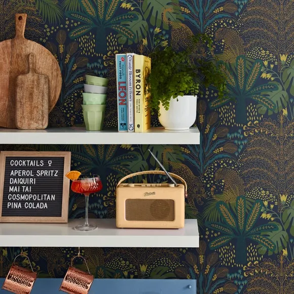Savannah Wallpaper - Navy, Paste the Wall image