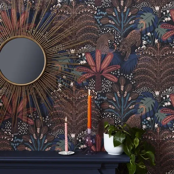 Savannah Wallpaper - Orange, Paste the Wall