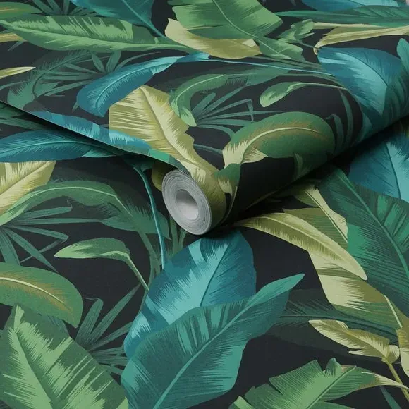 Tropical Leaf Wallpaper Removable - Green