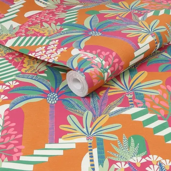 Tropical Wallpaper Paste the Wall - Multicolor