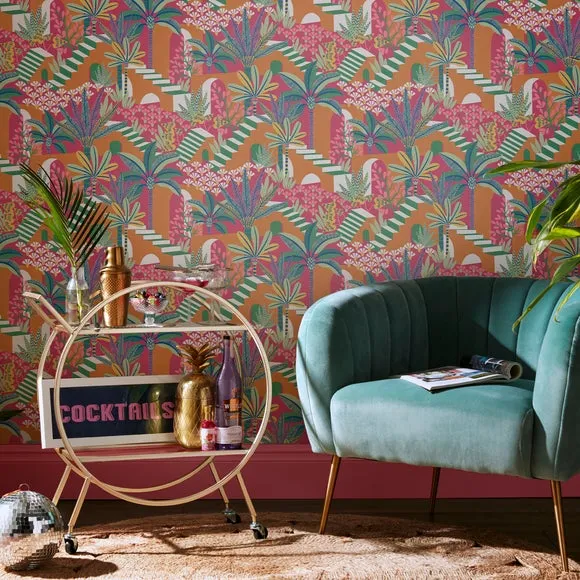 Tropical Wallpaper Paste the Wall - Multicolor