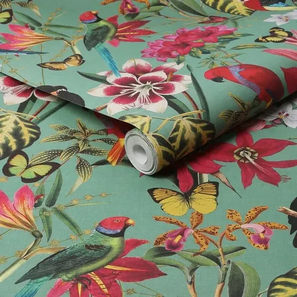 Tropical Wallpaper Removable - Green