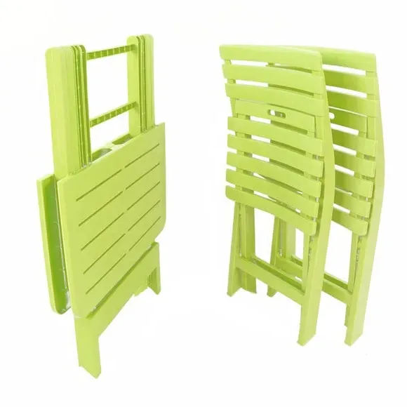2-Seat Folding Set with Table - Lime, Polypropylene