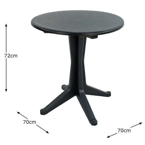2-Seater Bistro Set with Chairs - Dark Grey