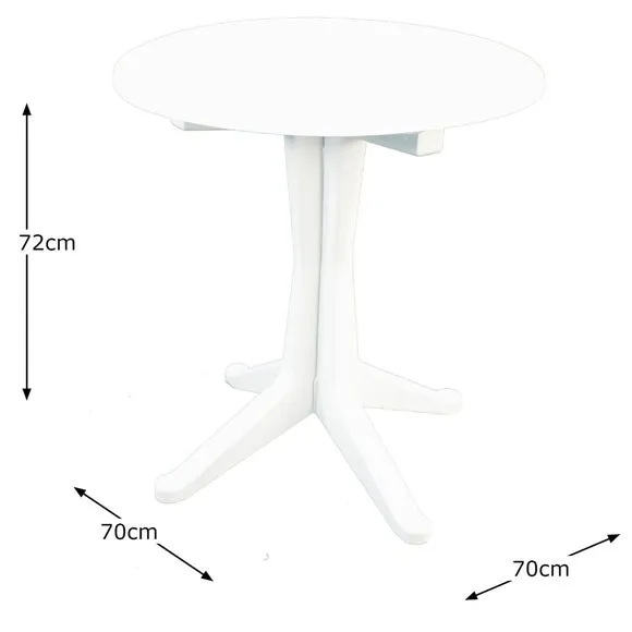 2-Seater Bistro Set with Contoured Chairs - White