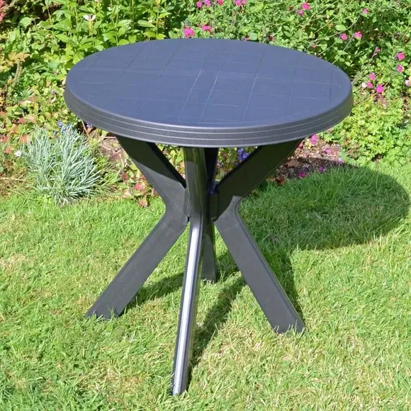 2-Seater Bistro Set with Stackable Chairs - Grey