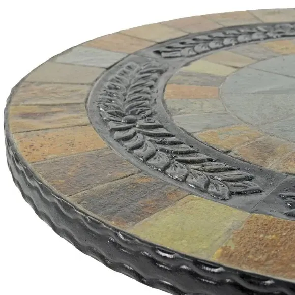 3-Piece Bistro Table Set - Black, Stone Mosaic