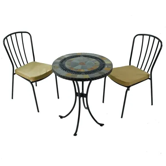3-Piece Bistro Table Set - Multicolor, Stone