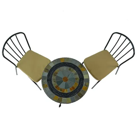 3-Piece Bistro Table Set - Multicolor, Stone