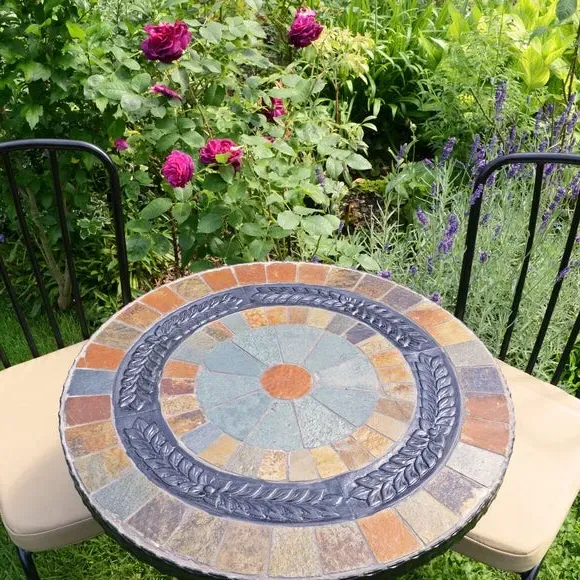 3-Piece Bistro Table Set - Multicolor, Stone
