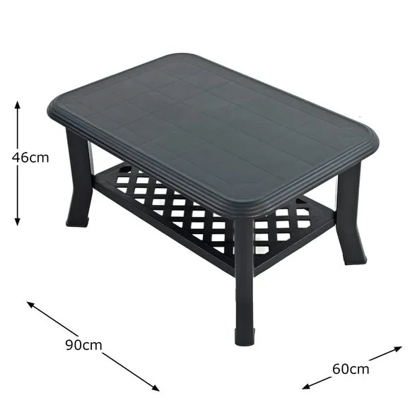 4-Seater Conversation Set Stackable - Dark Grey