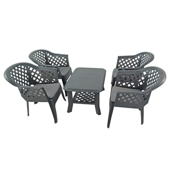 4-Seater Conversation Set Stackable - Dark Grey image