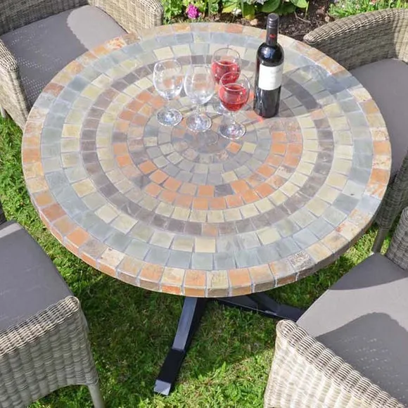 4-Seater Dining Set with Chairs - Multicolor