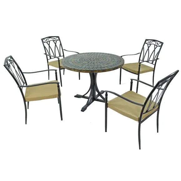 4-Seater Dining Set with Chairs - Multicolor image