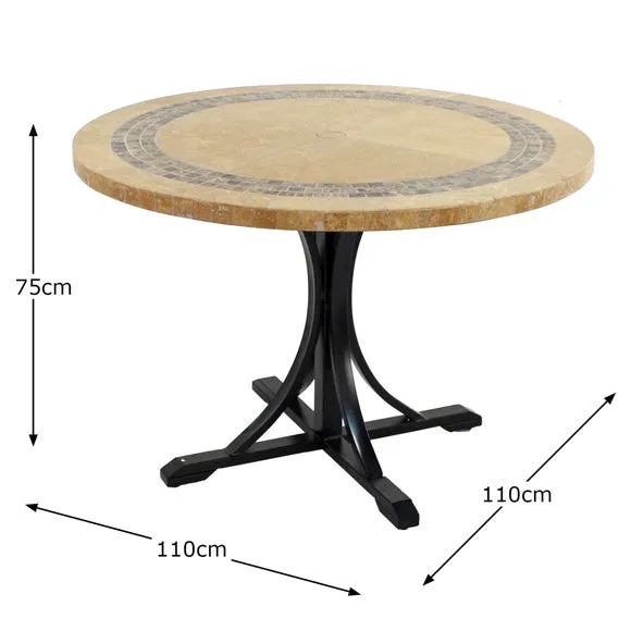 4-Seater Dining Set with Chairs - Multicolor