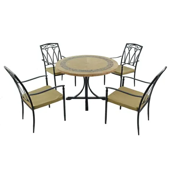 4-Seater Dining Set with Chairs - Multicolor image