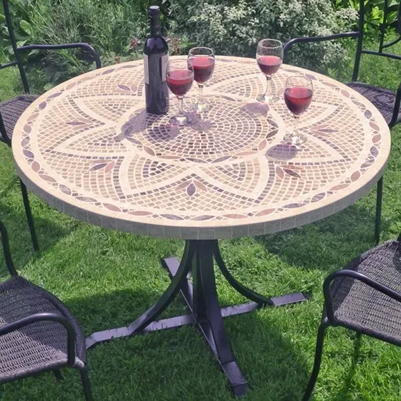4-Seater Dining Set with Stackable Chairs - Steel