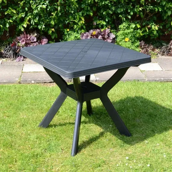4-Seater Dining Set with Stacking Chairs - Green