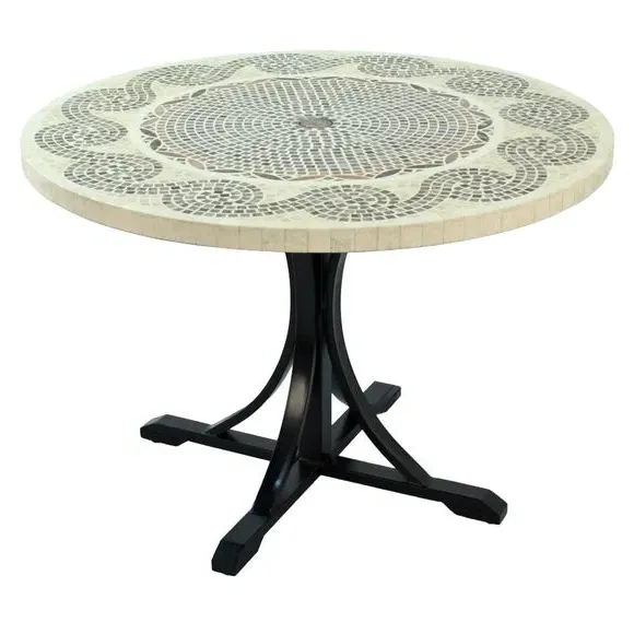 5-Piece Dining Set with Mosaic Top - Natural