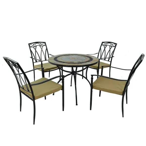 5-Piece Patio Dining Set - Multicolor, Stone