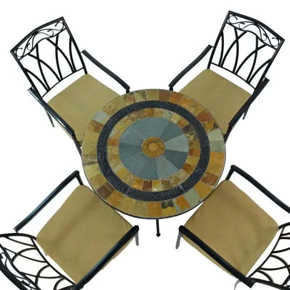 5-Piece Patio Dining Set - Multicolor, Stone